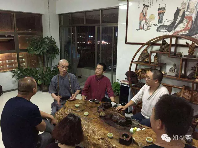 【如福文化】中国佛教素食文化发起人心里法师莅临如福斋，探讨素食文化传播工作。
